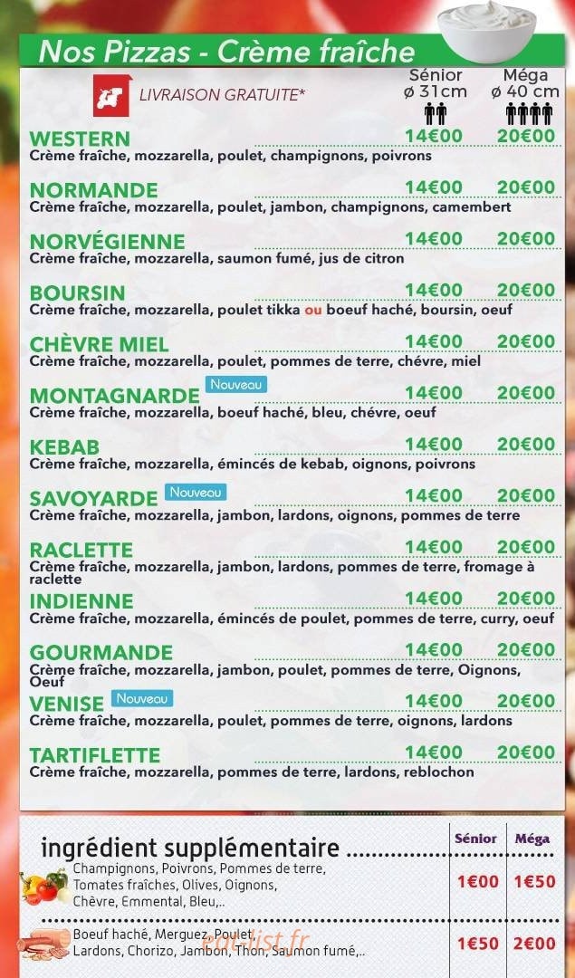 Crok’Pizza — carte page 5