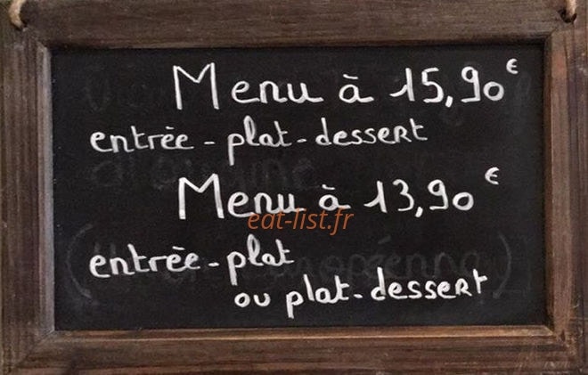 Le Bistrot des roses — carte page 1