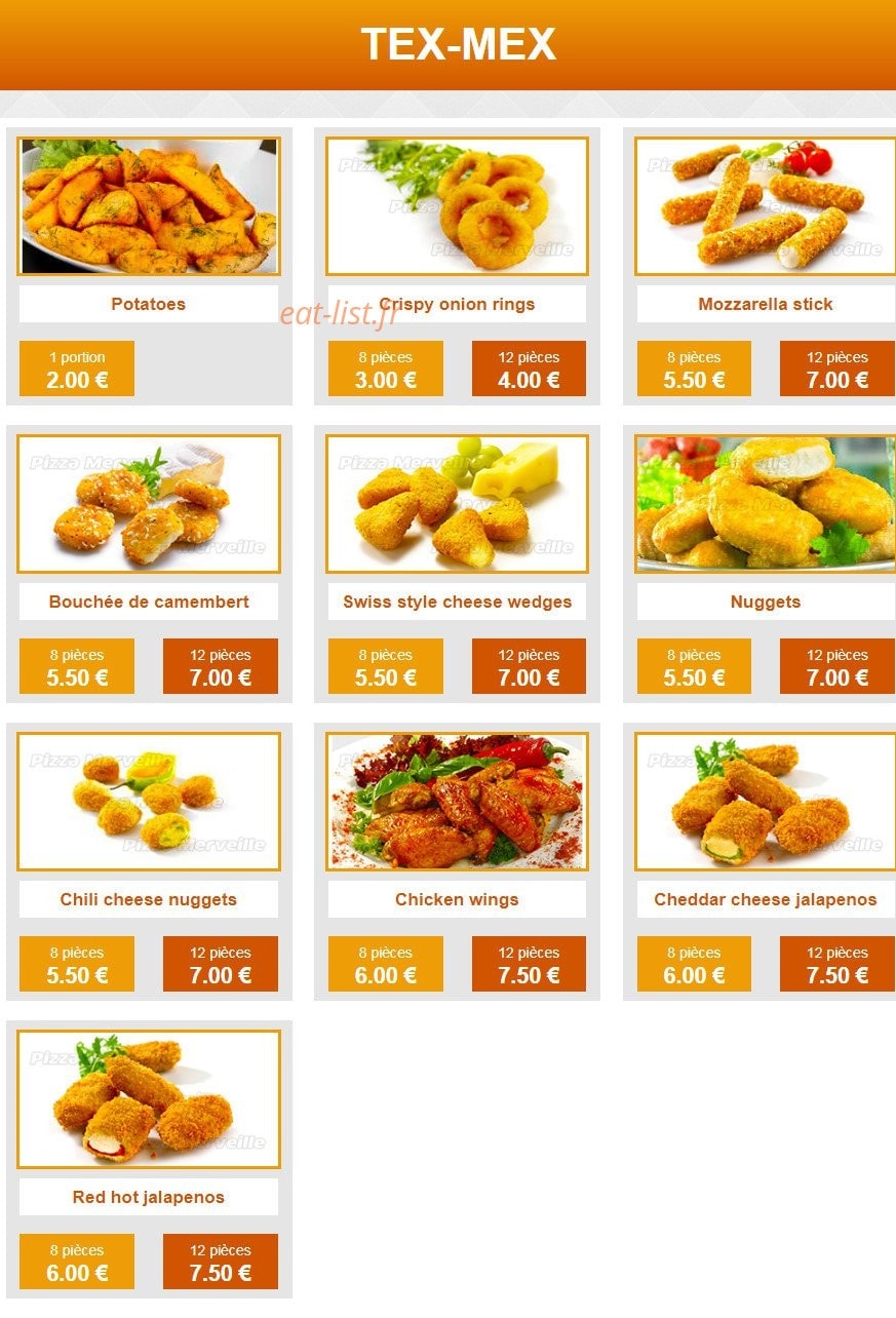 Pizza Merveille — carte page 7