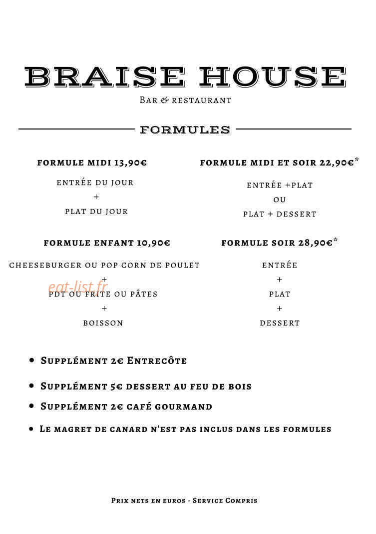 Braise House — carte page 6