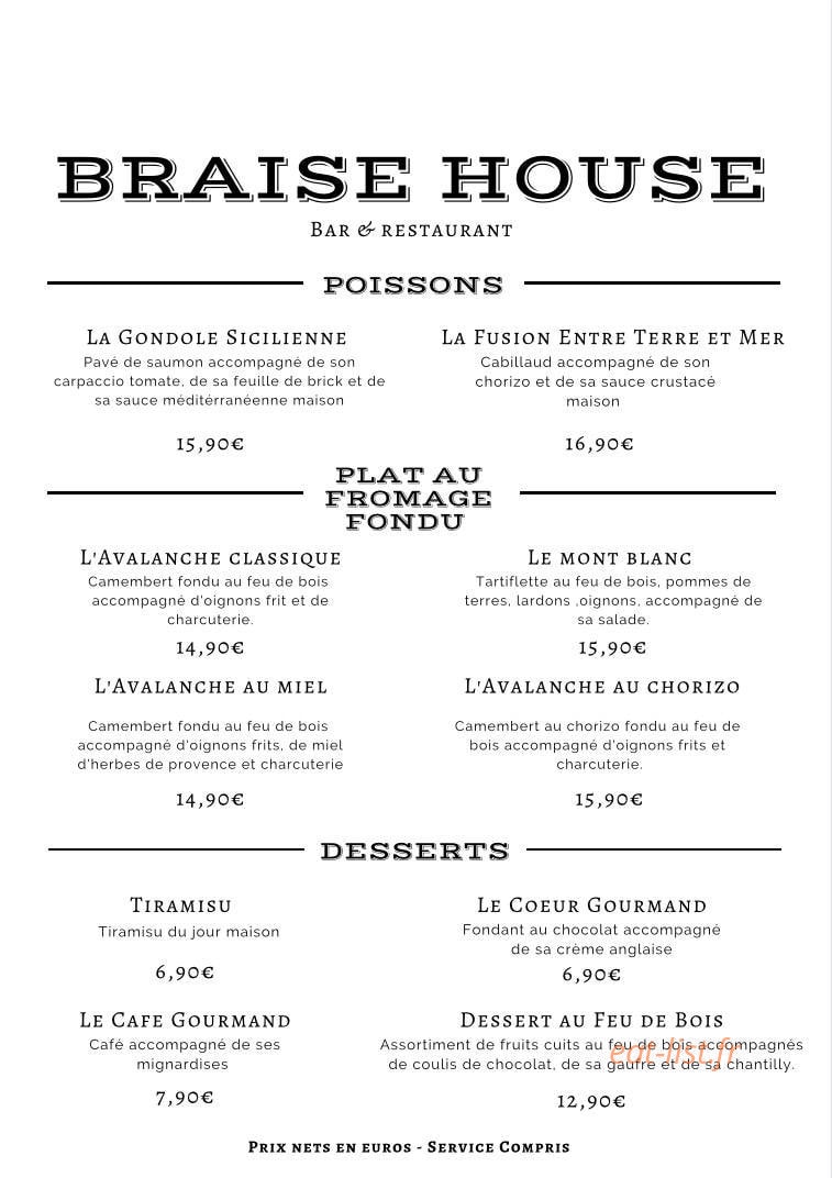 Braise House — carte page 5