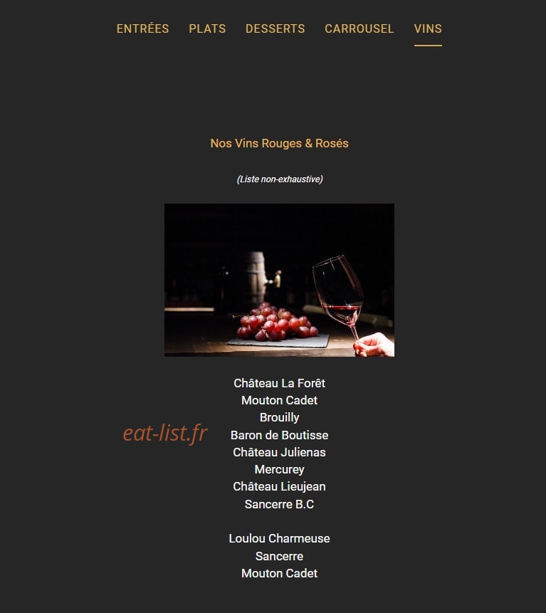 Brasserie du Pont — carte page 5
