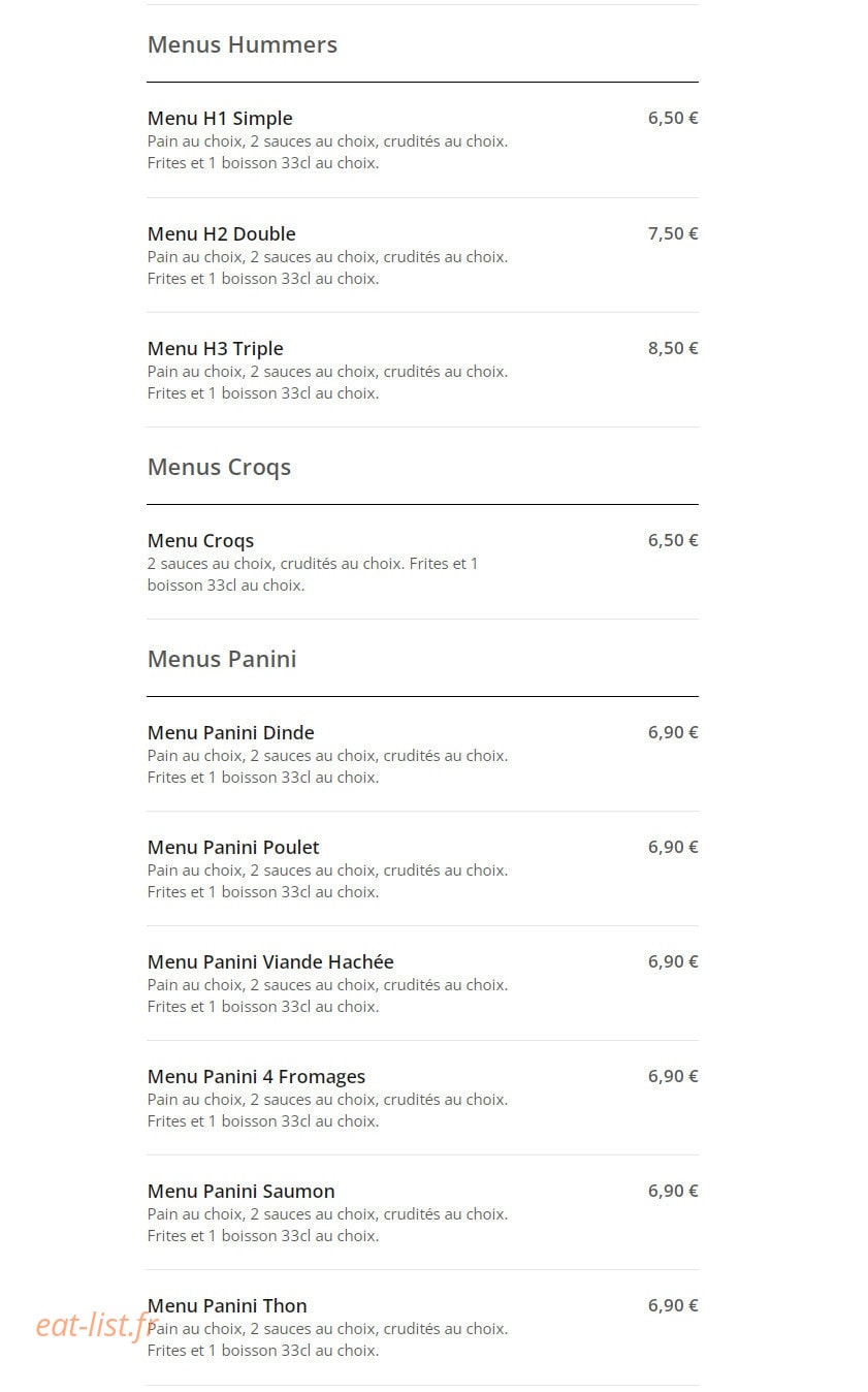 Chicken Time's — carte page 7