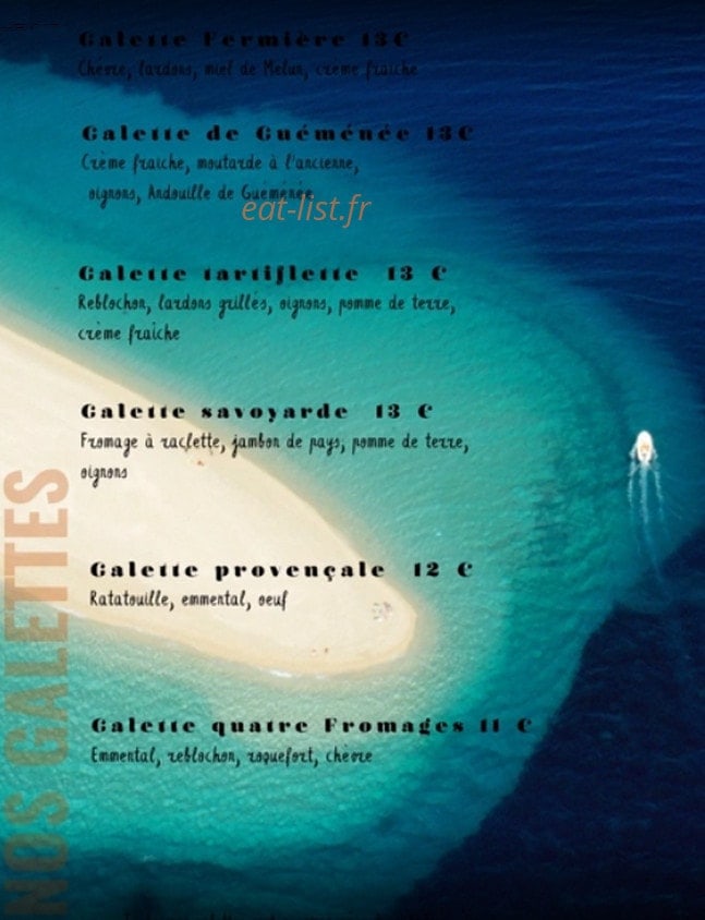 Crêperie de la place — carte page 2