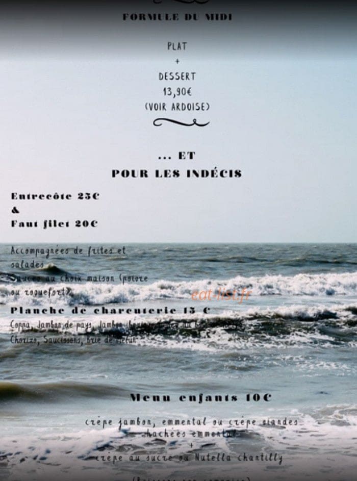 Crêperie de la place — carte page 8