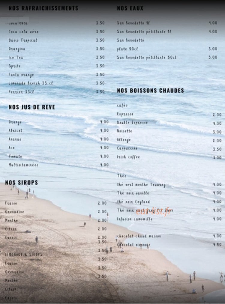 Crêperie de la place — carte page 7