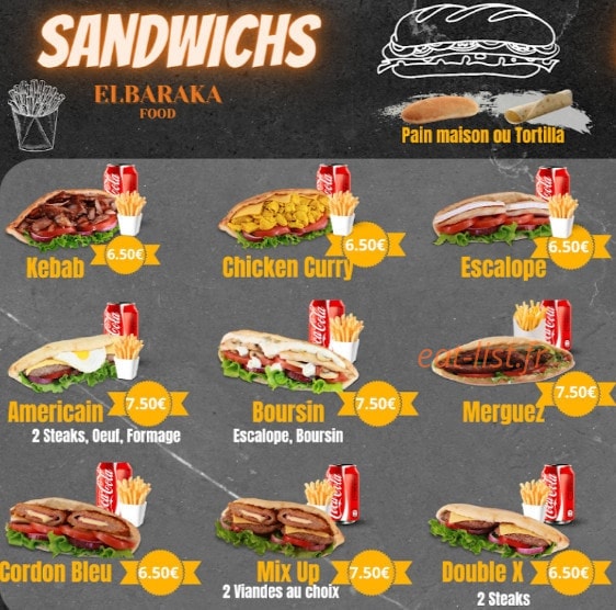 Elbaraka Food — carte page 4