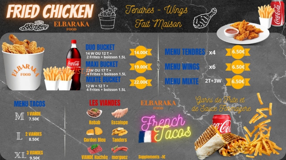 Elbaraka Food — carte page 3