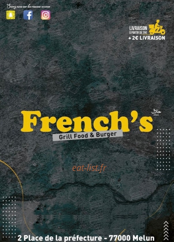 French's — carte page 1