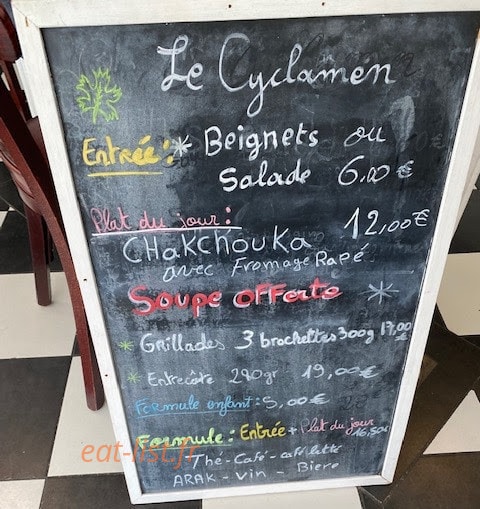 Le Cyclamen — carte page 1