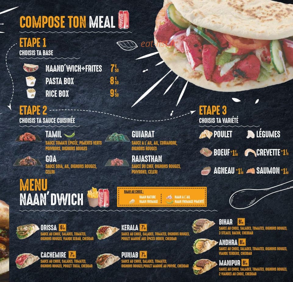 Le Tasty Naan — carte page 3
