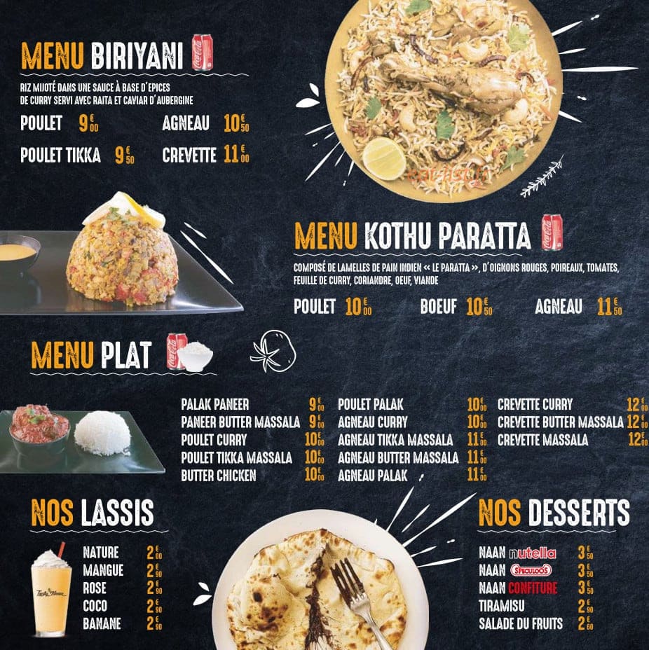 Le Tasty Naan — carte page 4
