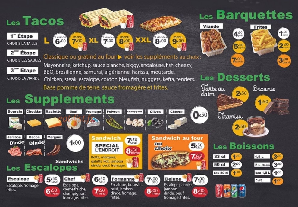 Lendroitkebab — carte page 2