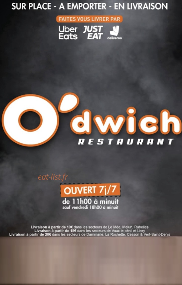 O'dwich — carte page 1