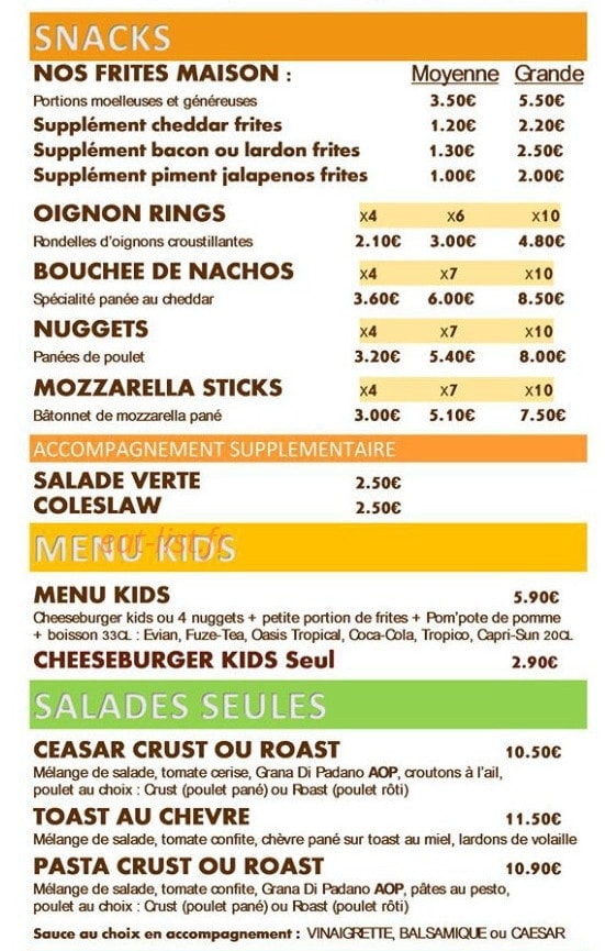 Original Taste Burger — carte page 2