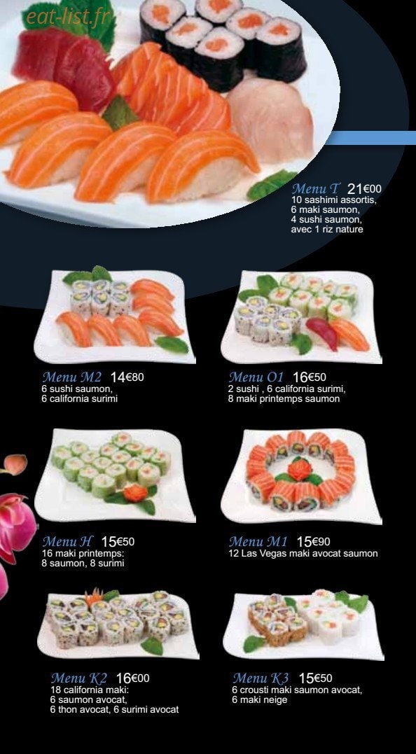 Osaka sushi — carte page 8