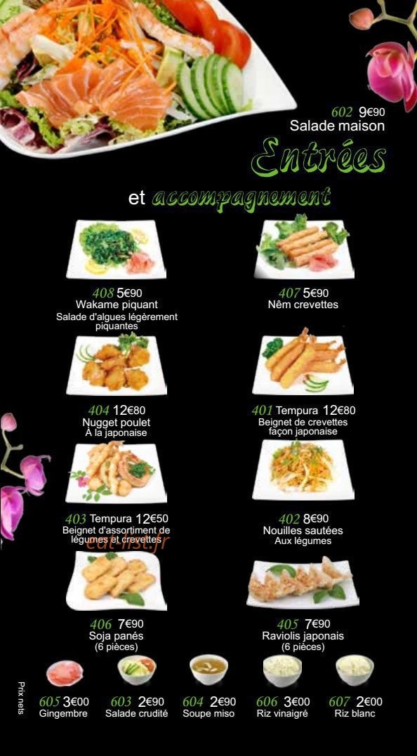 Osaka sushi — carte page 3