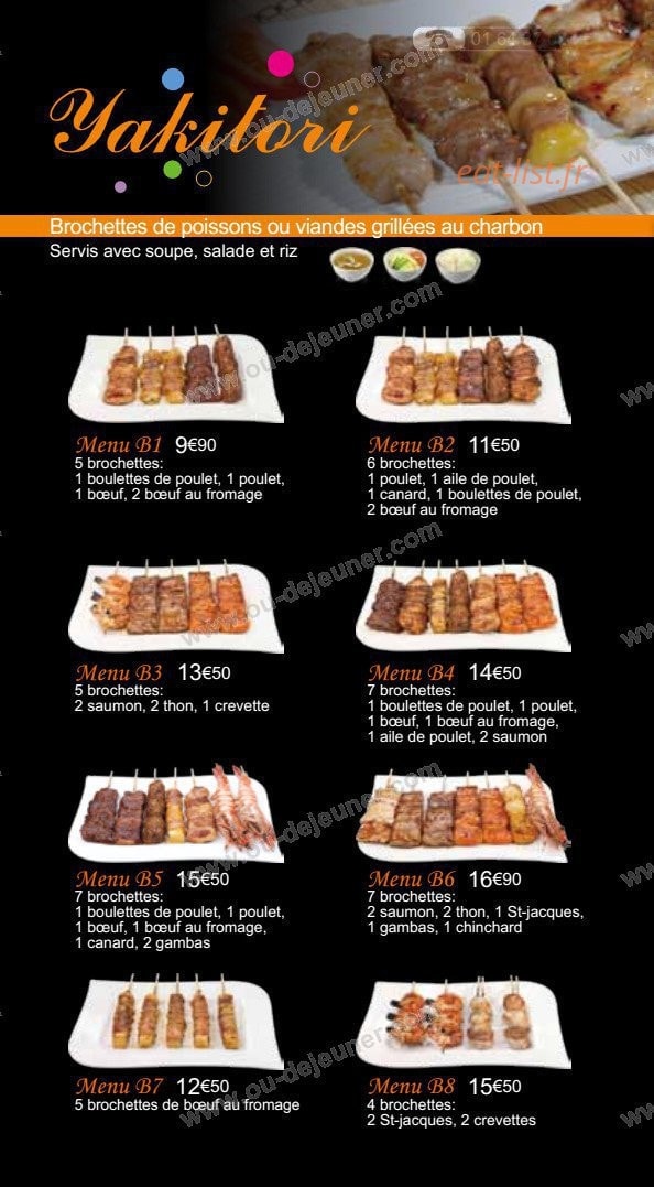 Osaka sushi — carte page 14