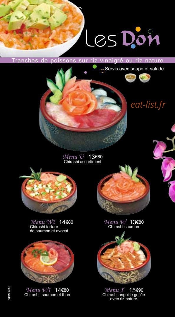 Osaka sushi — carte page 5