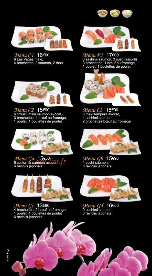Osaka sushi — carte page 7