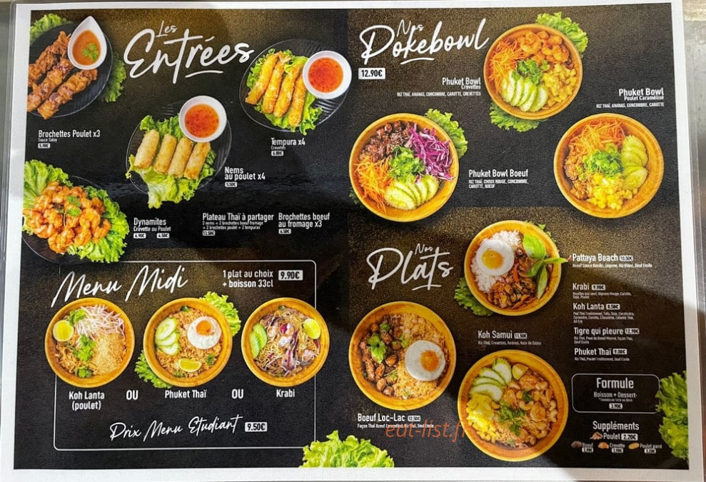 Phuket Woo — carte page 1