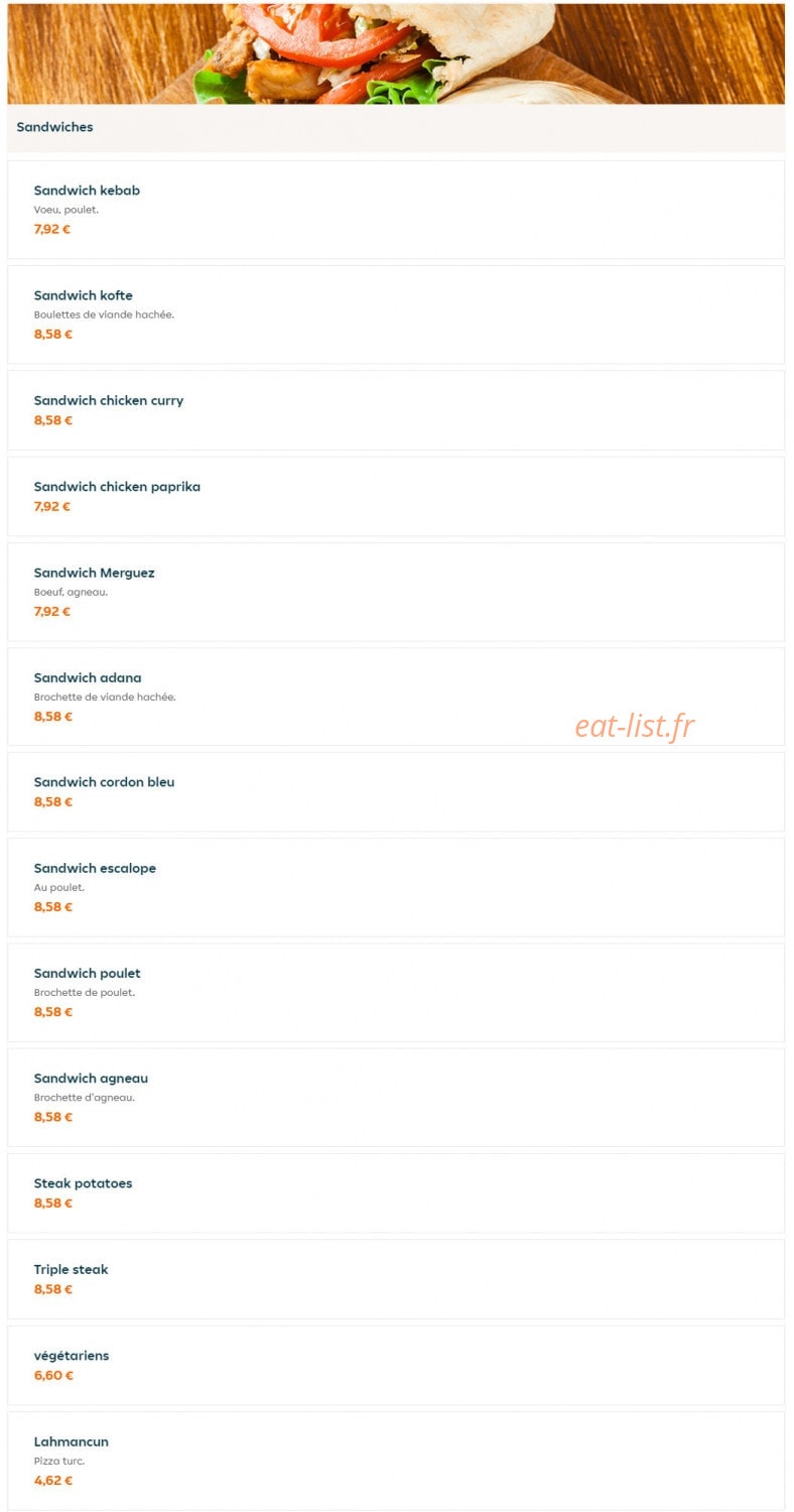 Restaurant Istanbul — carte page 5