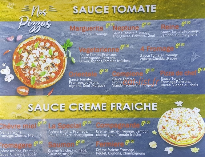 Restaurant l'Escale — carte page 1