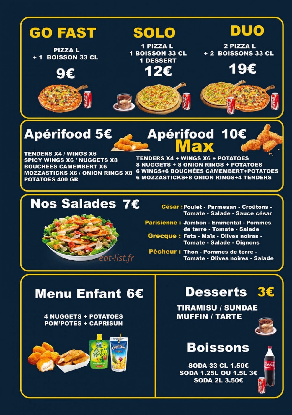 So fine Pizza — carte page 5