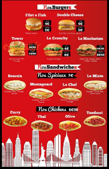 Street food — carte page 3