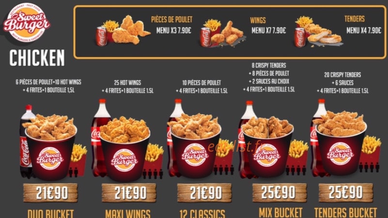 Sweet Burger — carte page 2