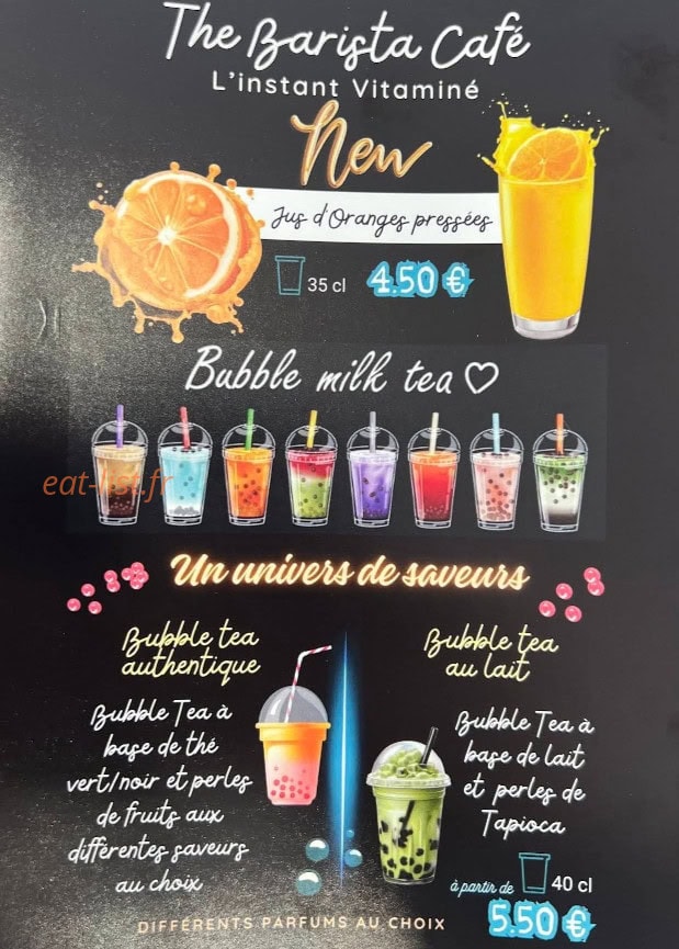 The Barista — carte page 3