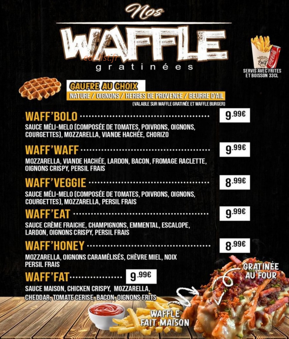 Waffle & Food — carte page 1