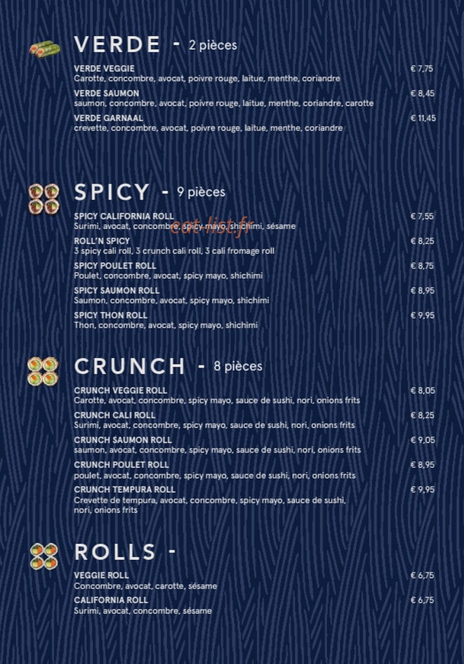 Sushi Daily — carte page 3