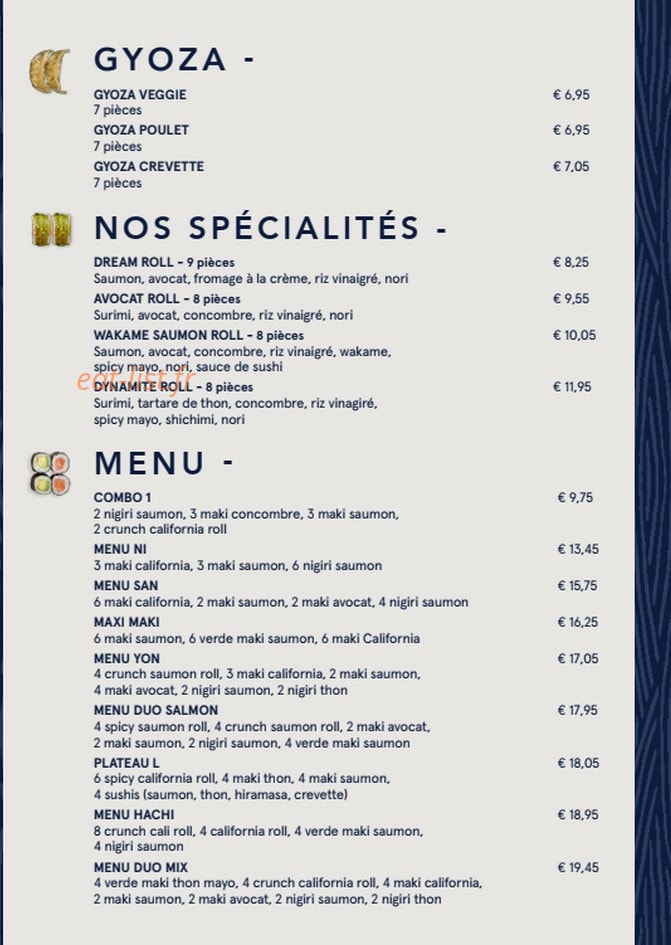 Sushi Daily — carte page 4