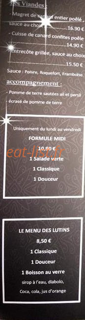 Forty Lounge — carte page 1