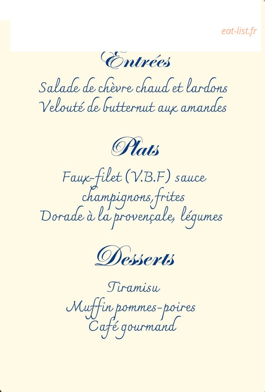 Le Gambetta — carte page 1