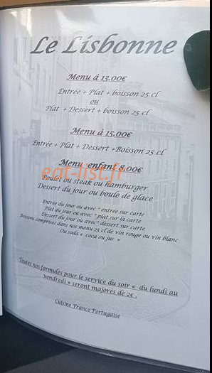 Le Lisbonne — carte page 1