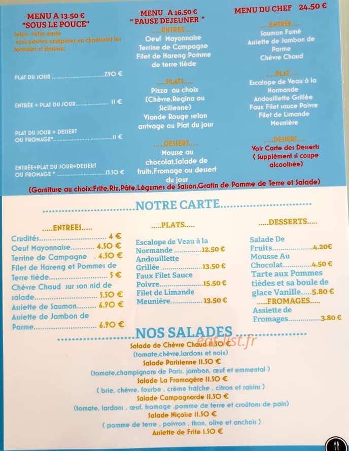 Les Copains d'abord — carte page 1
