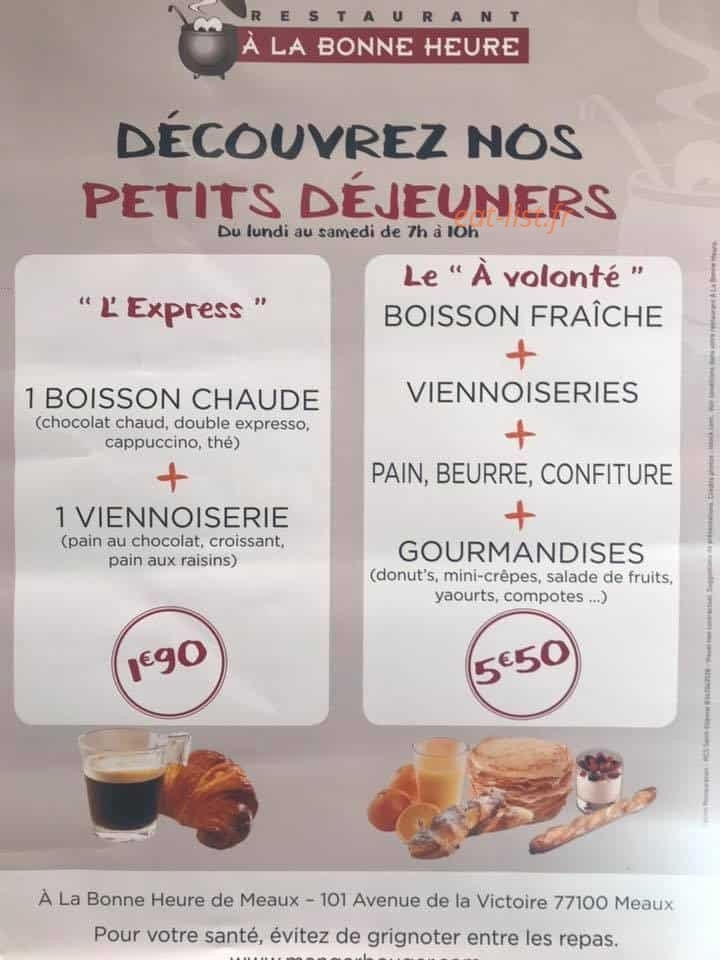 À la Bonne Heure — carte page 2