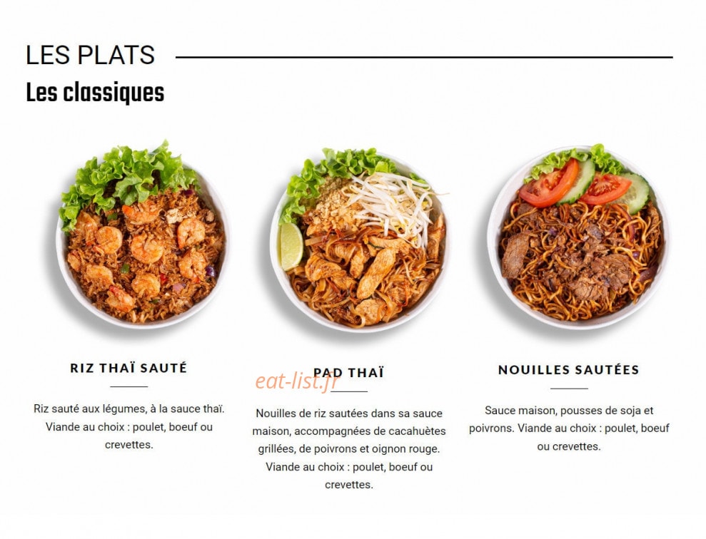 Bangkok Factory — carte page 2