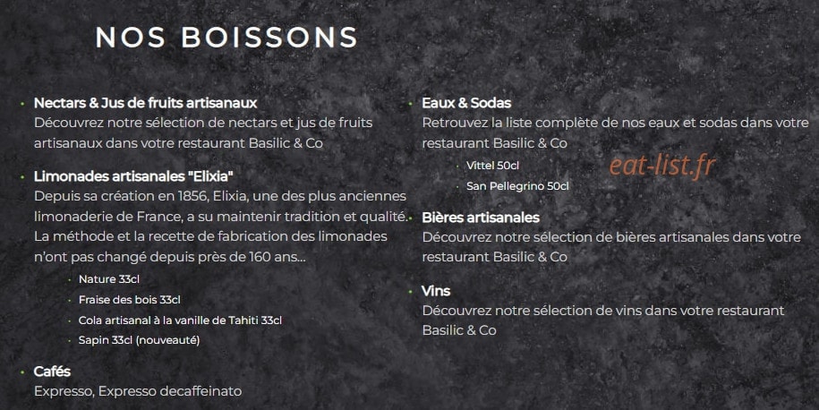 Basilic & Co — carte page 8