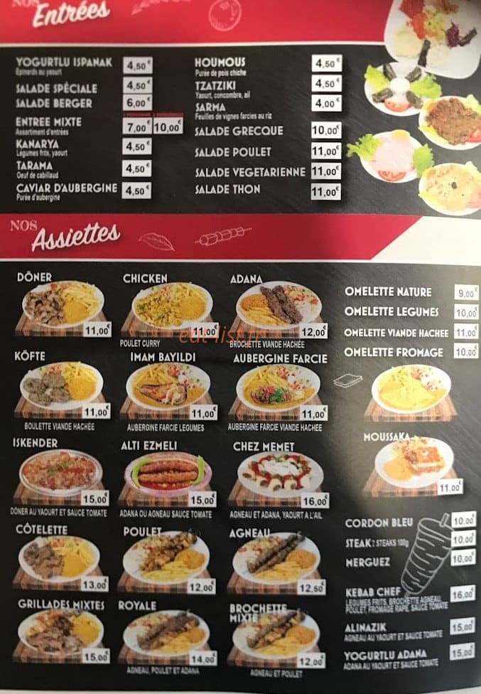 Chez Memet — carte page 2