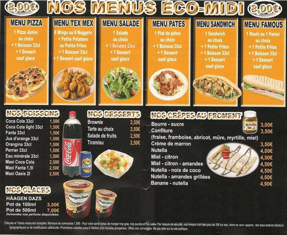 Famous Pizza — carte page 4