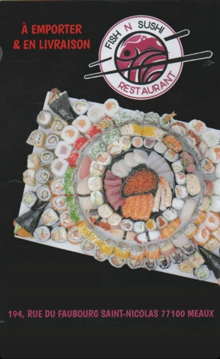 Fish n sushi — carte page 1