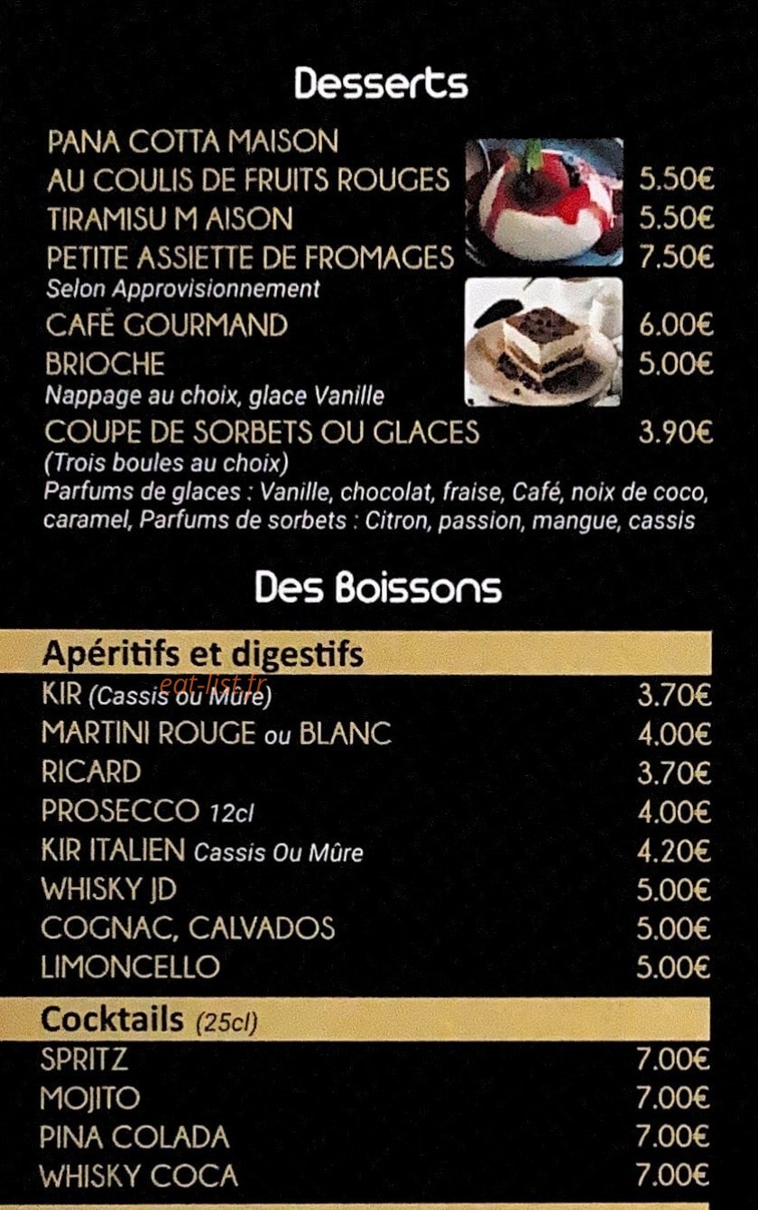 La Pizzata — carte page 3