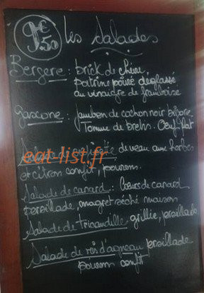 Le bistronome — carte page 1