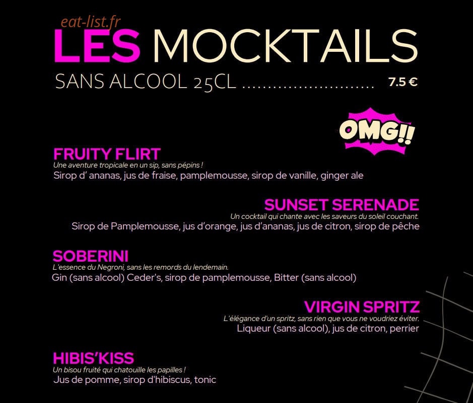 Le Café Rose — carte page 5