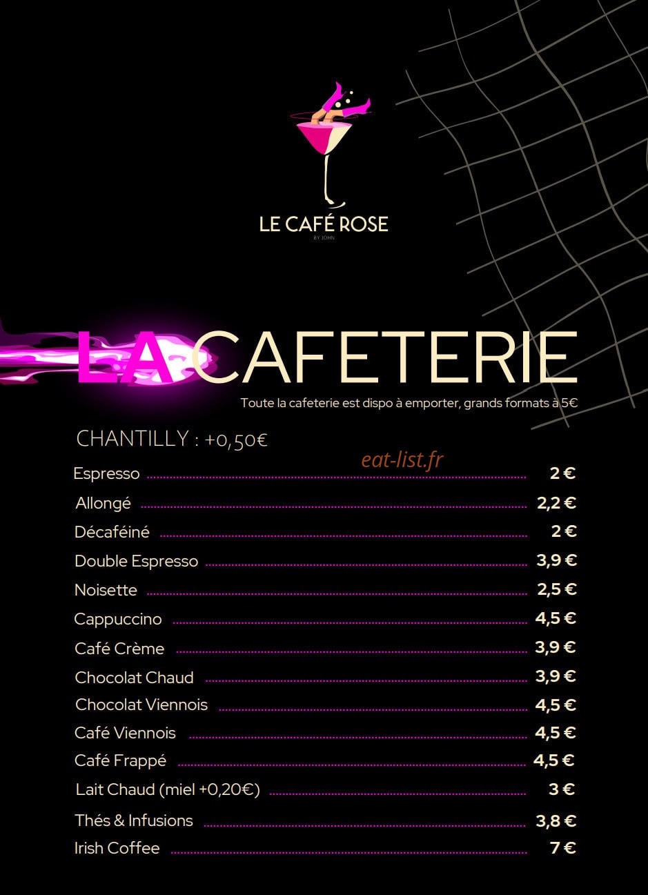 Le Café Rose — carte page 2