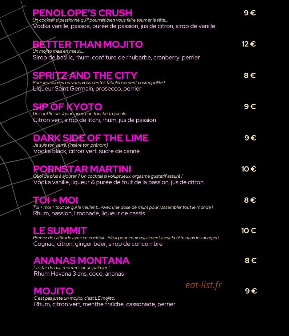 Le Café Rose — carte page 4