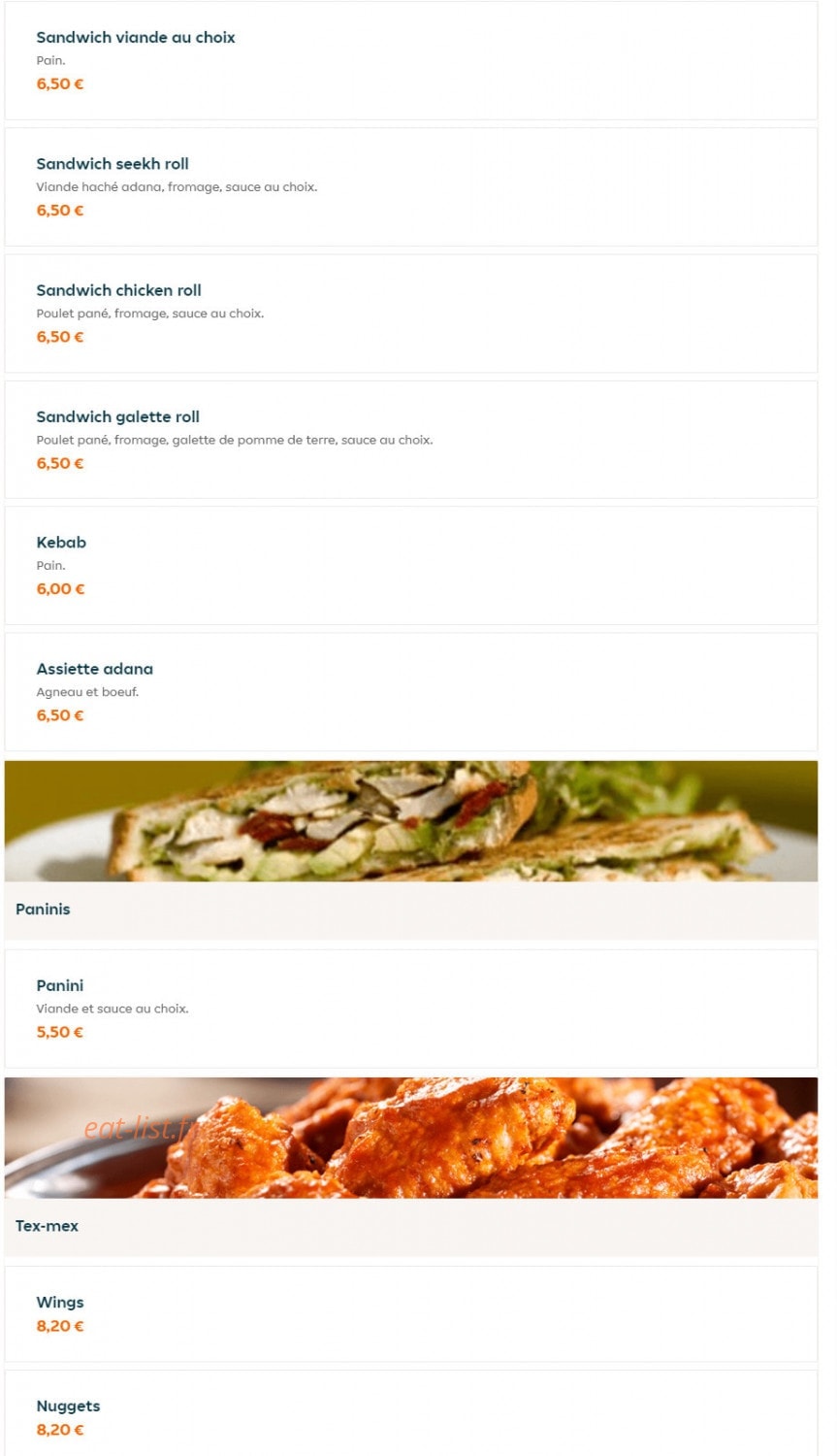 Le Delice — carte page 12